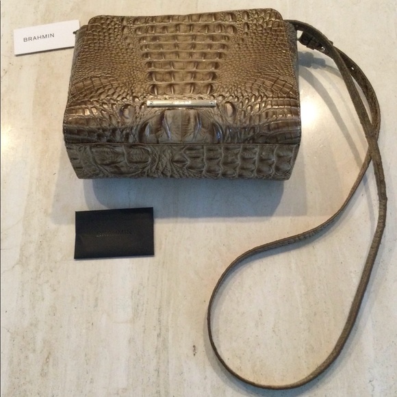 Brahmin Carrie Crossbody Croc Embossed Leather Bag - Picture 3 of 16